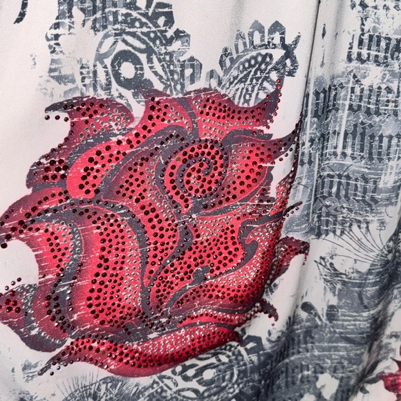 Red and Black Patterned Dress - Picture 3 of 5